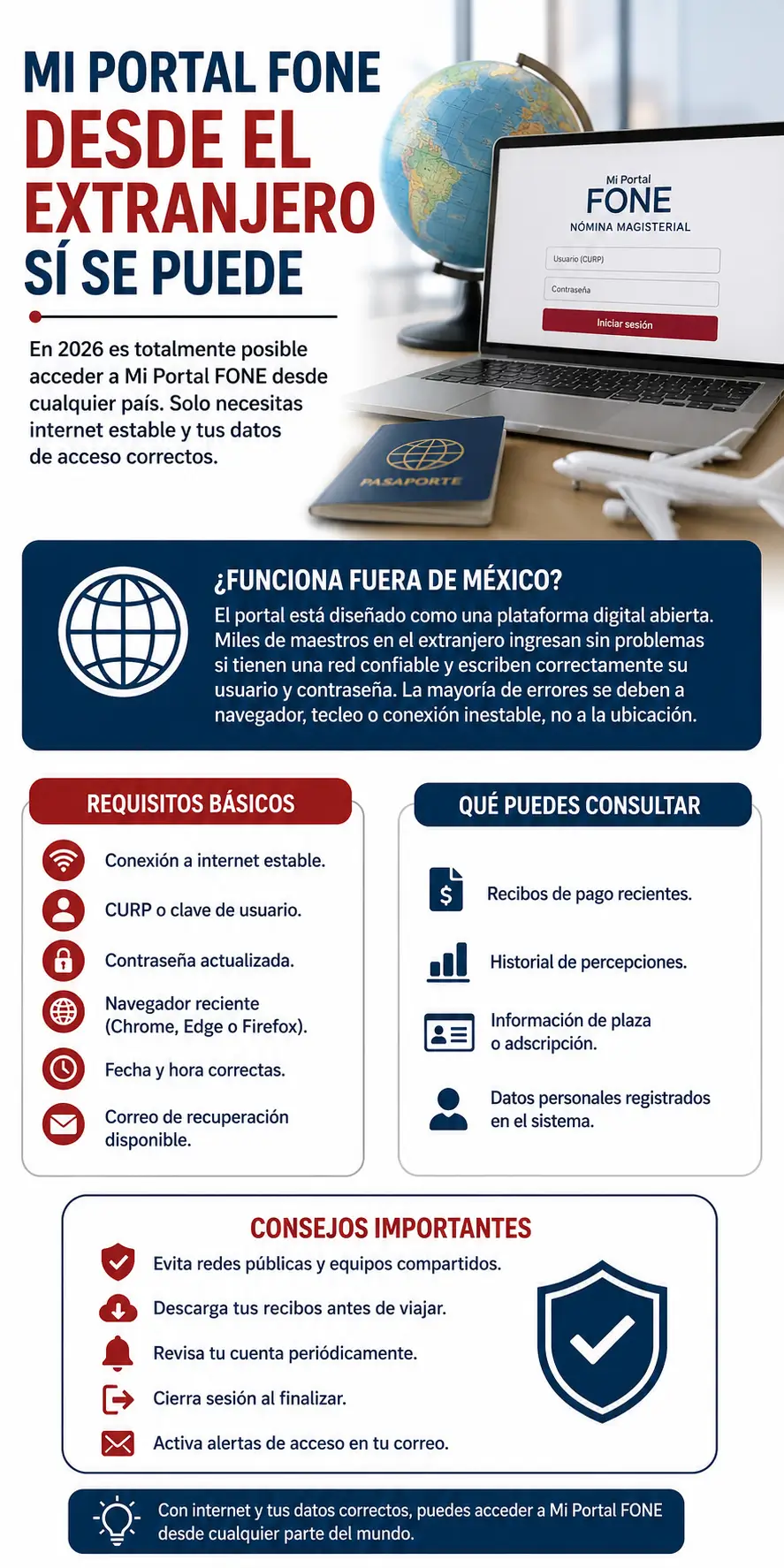 Mi Portal FONE Desde El Extranjero Se Puede Iniciar Sesión Fuera De México en 2026?