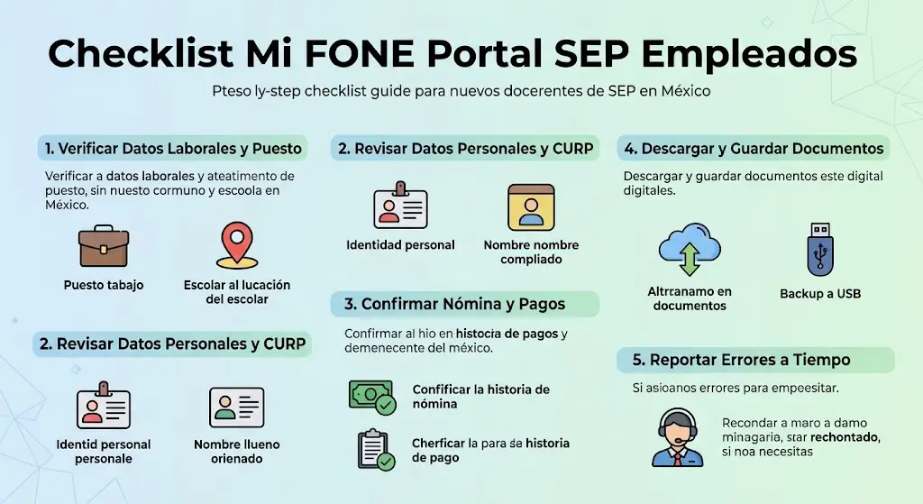 Mi FONE Portal Checklist Para SEP Empleados 2026 Esencial Guía