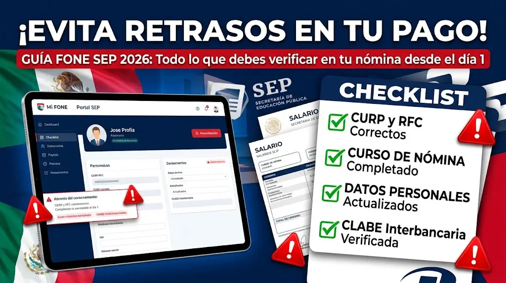 Mi FONE Portal Checklist Para SEP Empleados 2026 Esencial Guía