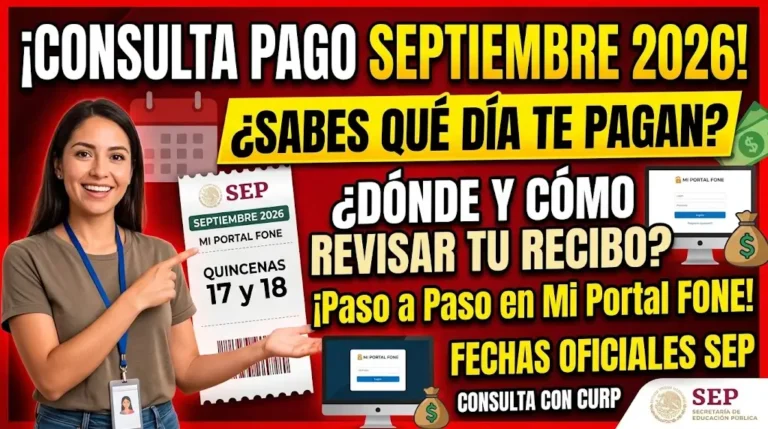 Consultar Pago SEP Septiembre 2026 Conozca el Proceso Paso a Paso