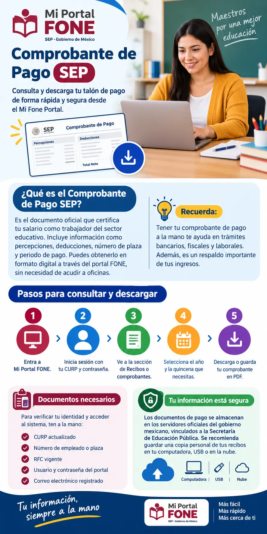 Comprobante De Pago SEP Cómo Descargar a Través Del Fone Portal