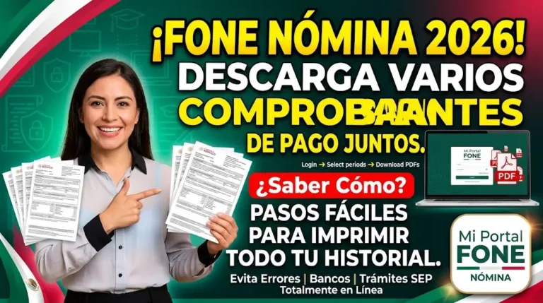 Mi Portal Fone Descargar e Imprimir Varios Comprobantes de Pago en PDF de Forma Rápida (Guía SEP 2026)