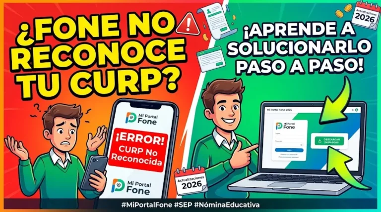 Qué Hacer si tu CURP no es Reconocida en Mi Portal Fone 2026 Paso a Paso Guía