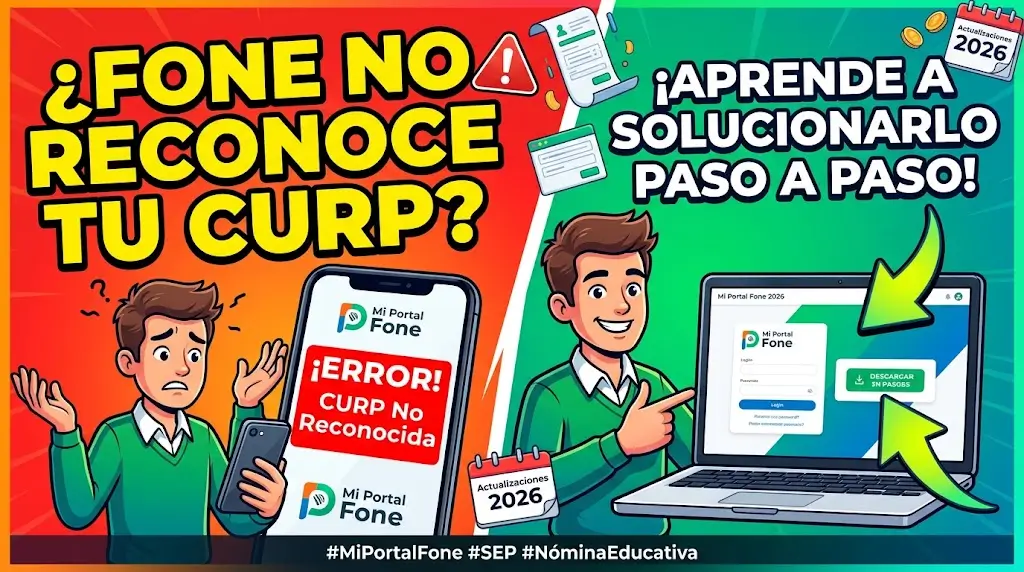 Qué Hacer si tu CURP no es Reconocida en Mi Portal Fone 2026 Paso a Paso Guía