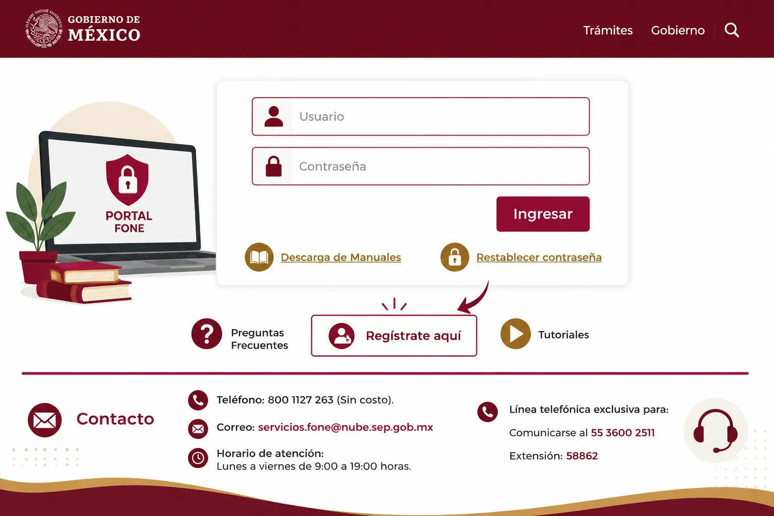 Mi Portal Fone Registro De E Inicio De Sesión Proceso