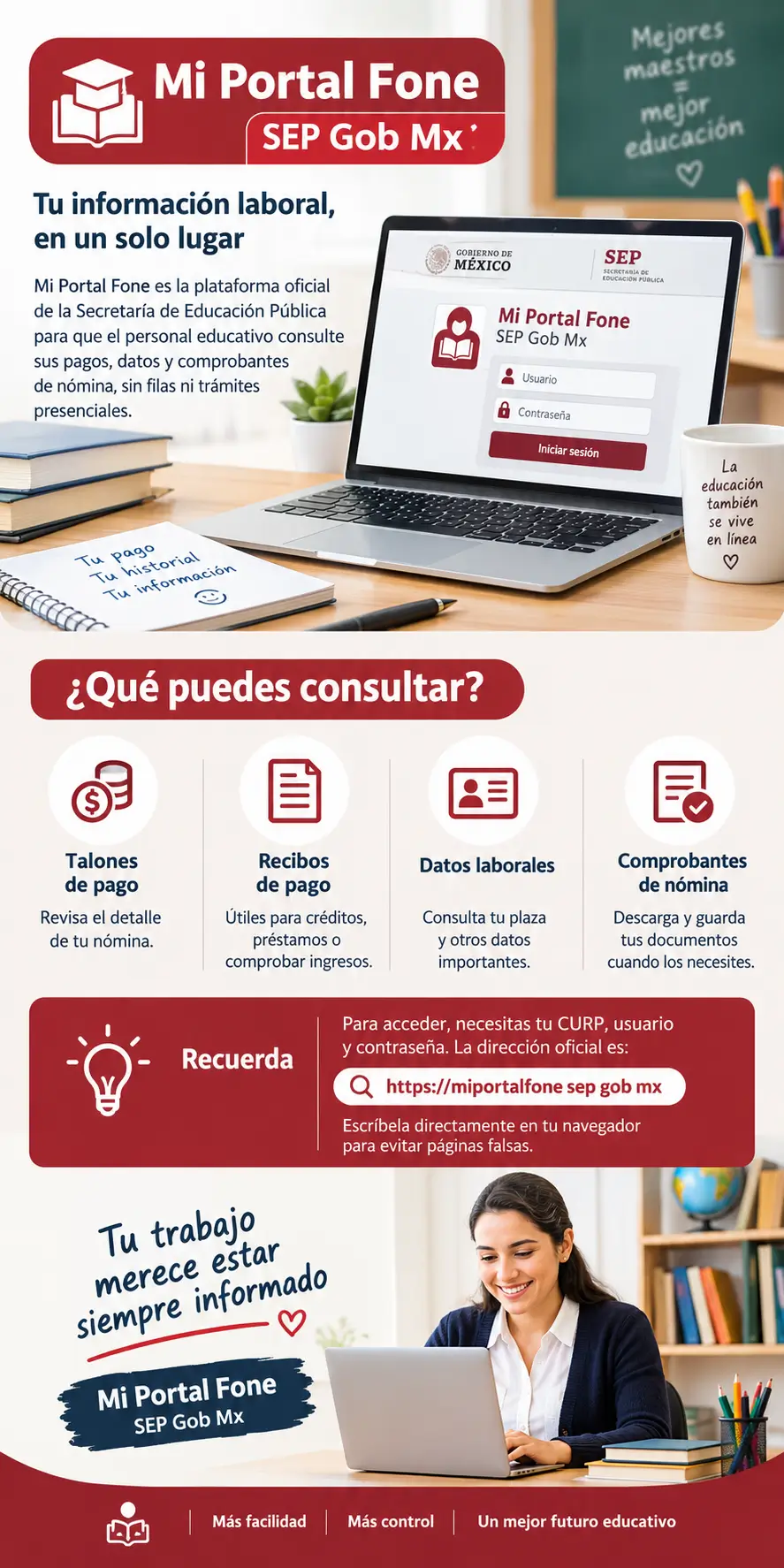 Mi Portal Fone SEP Gob Mx 2026 Esto Puedes Revisar Desde tu Cuenta