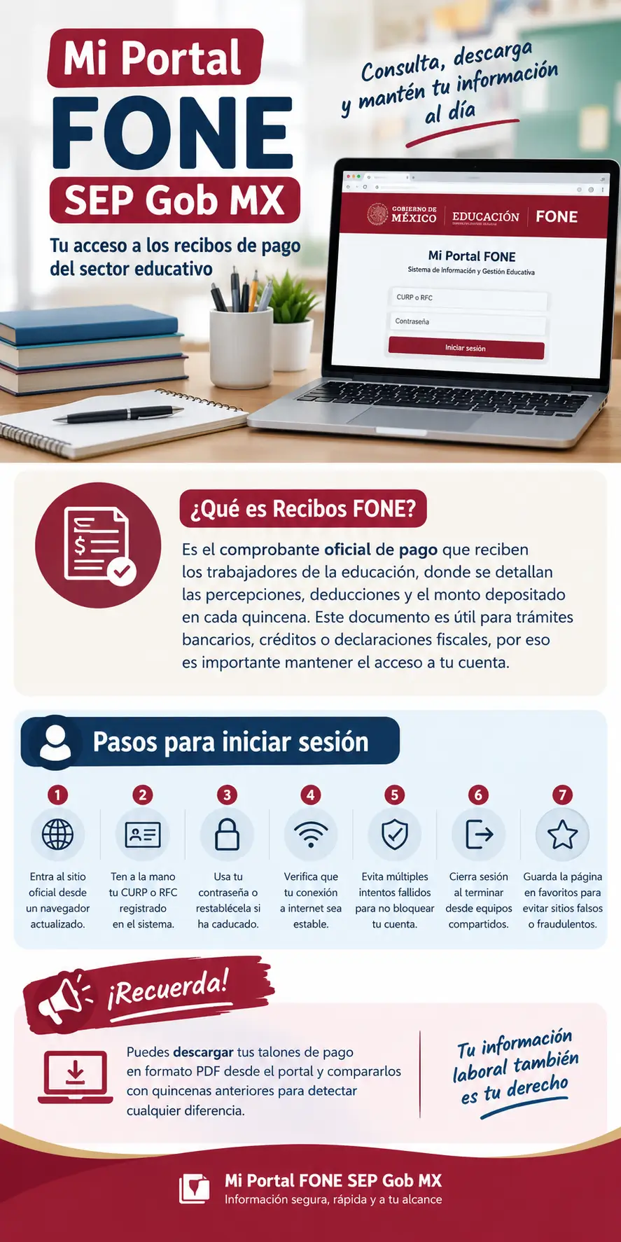 Recibos FONE Guía 2026 Para Consultar Cada Quincena